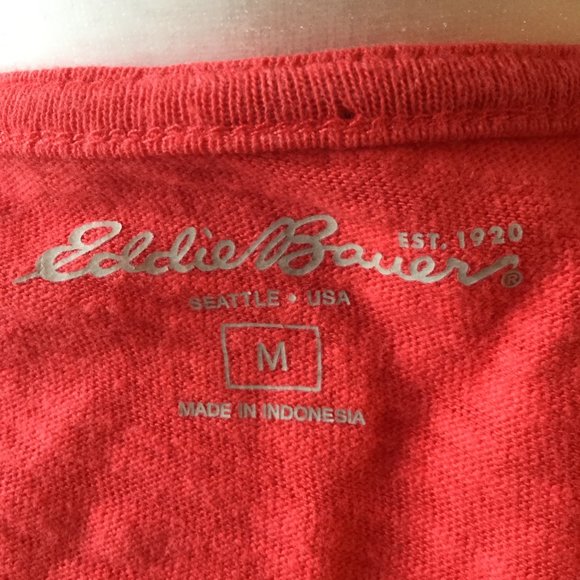Eddie Bauer 3/4 sleeve , 1/4 button front t-shirt - Picture 2 of 5